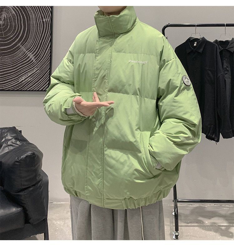 Men's Down Jacket Stand Collar Warm Winter Cotton Padded Coat_voghion.com