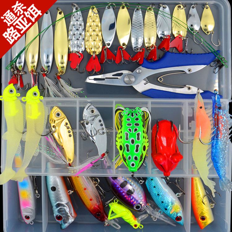 路亚饵套装拟饵淡水海水假饵硬饵雷蛙瓜子亮片软饵铁板假鱼饵黑鱼 虎窝拼