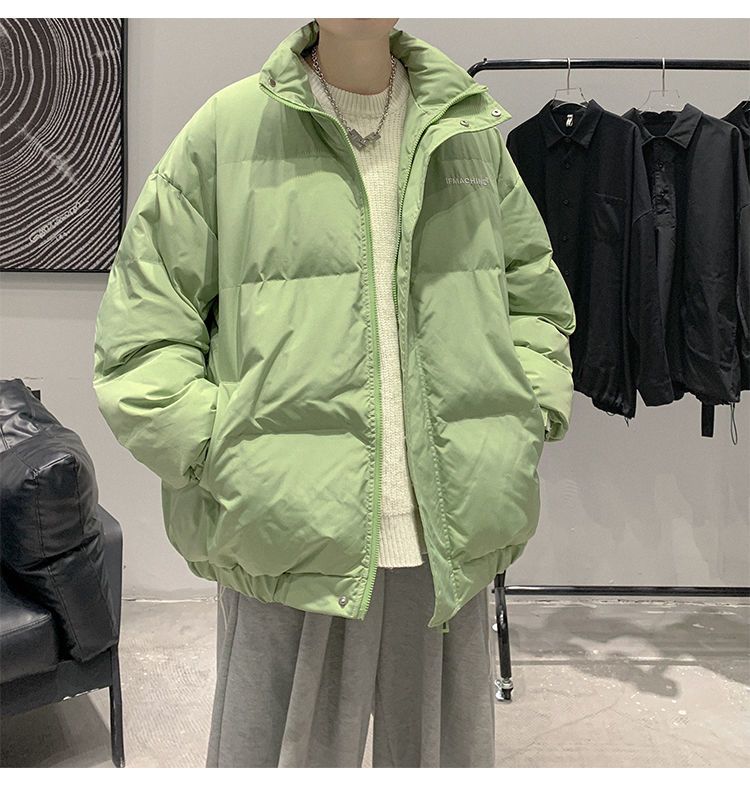 Men's Down Jacket Stand Collar Warm Winter Cotton Padded Coat_voghion.com