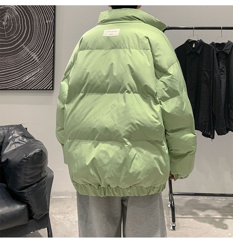 Men's Down Jacket Stand Collar Warm Winter Cotton Padded Coat_voghion.com