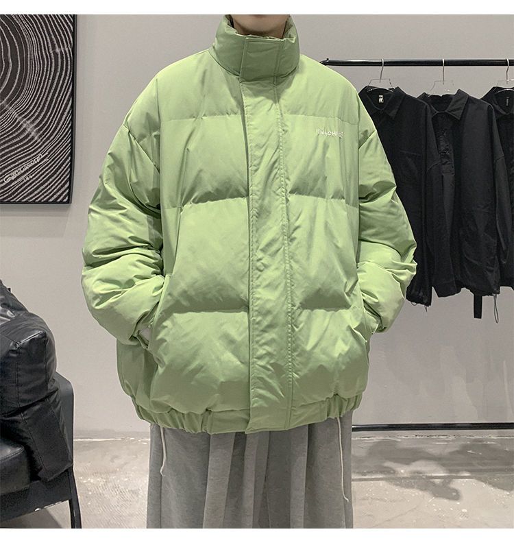 Men's Down Jacket Stand Collar Warm Winter Cotton Padded Coat_voghion.com