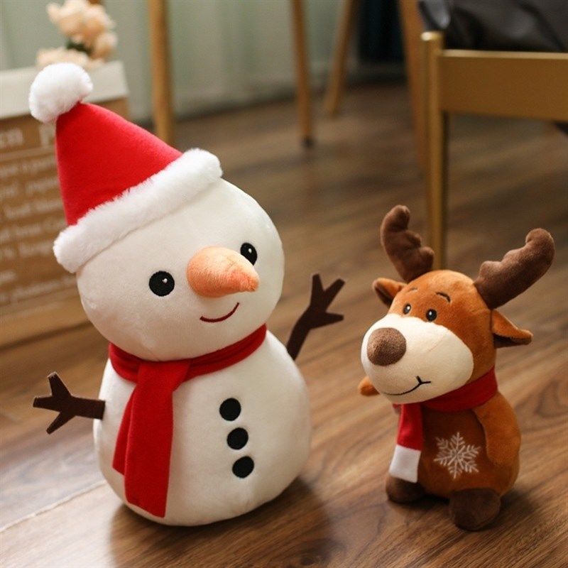 圣诞老人公仔毛绒玩具小号玩偶娃娃圣诞节小麋鹿挂件圣诞礼物儿童