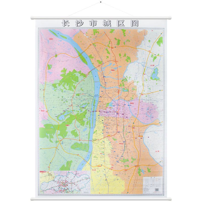 2021长沙地图 长沙市全图 长沙city城市地图 长株潭经济圈交通路网图