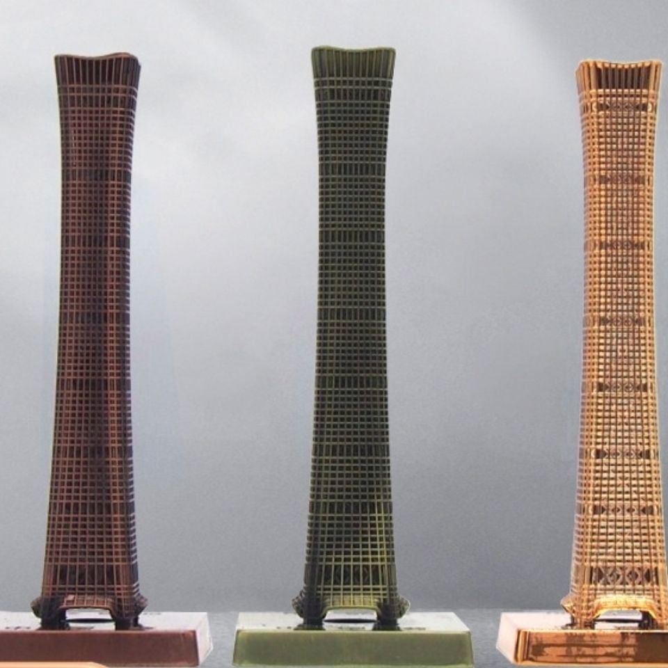 中国尊北京地标建筑模型金属立体桌面摆件中国特色礼品
