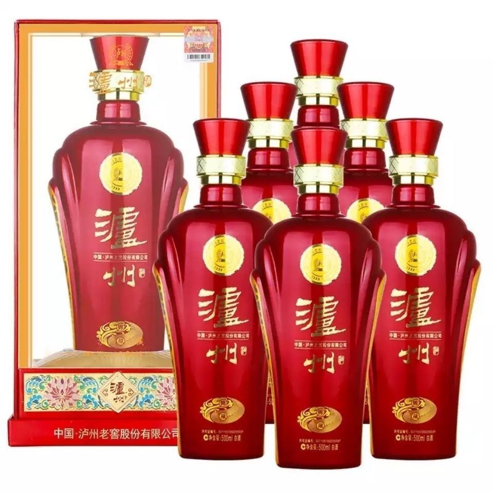 泸州老窖 泸州酒锦藏臻传38度浓香白酒500ml*6整箱礼盒装婚宴送礼