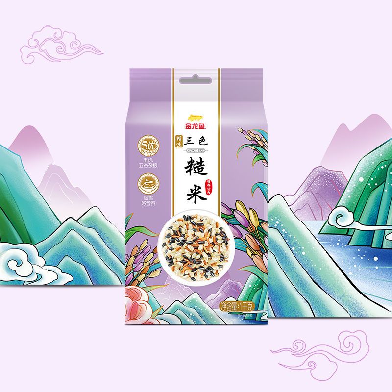 105859-金龙鱼精选三色糙米1KG五色减脂杂粮饭低脂高纤维-详情图