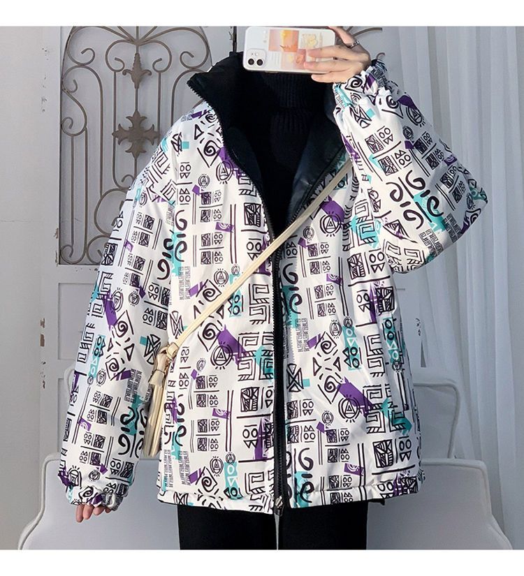 Classic plankton handsome double wear PU leather, men's winter fashion brand thickened warm cotton coat coat, loose_voghion.com