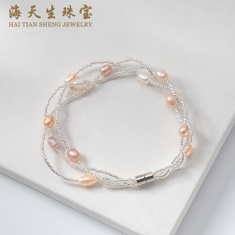 New style bracelet female ins Korean version simple couple girlfriends bracelet pearl bracelet jewelry female trend all-match bracelet