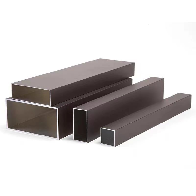 包邮定制深咖啡色铝合金方管型材室内外隔断阳光房葡萄架铝扁管铝方管