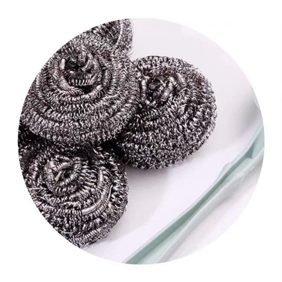 不锈钢丝球刷锅洗碗带柄清洗球不掉丝刷锅球厨房不锈钢清洁球