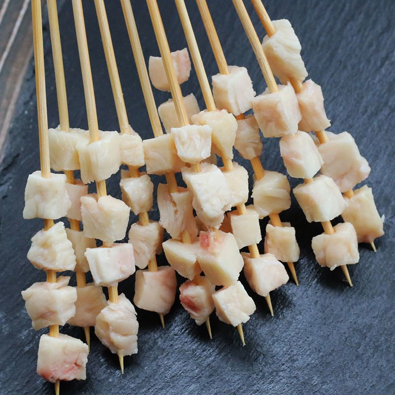 4粒奶香牛油小串湘西商用新鲜烧烤半成品油炸冻货商用胸口油100串