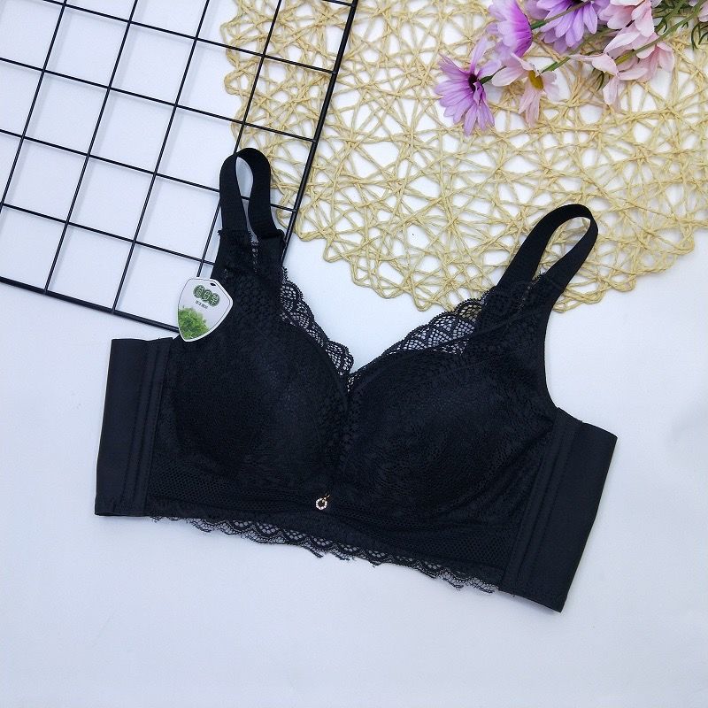 调整型内衣女聚拢收副乳防下垂小胸平胸加厚款胸罩无钢圈蕾丝文胸