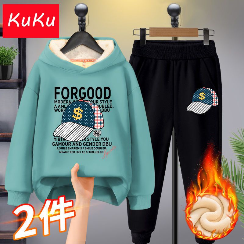 106145-男童冬装套装加绒加厚男孩衣服一体绒儿童卫衣冬装帅气小孩衣服潮-详情图