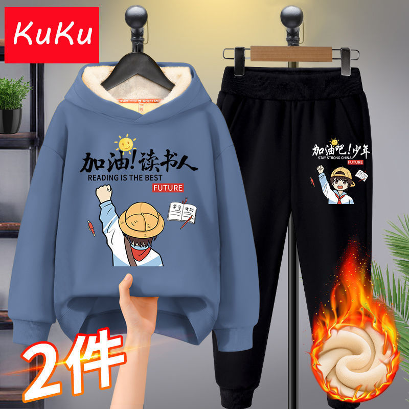 106145-男童冬装套装加绒加厚男孩衣服一体绒儿童卫衣冬装帅气小孩衣服潮-详情图