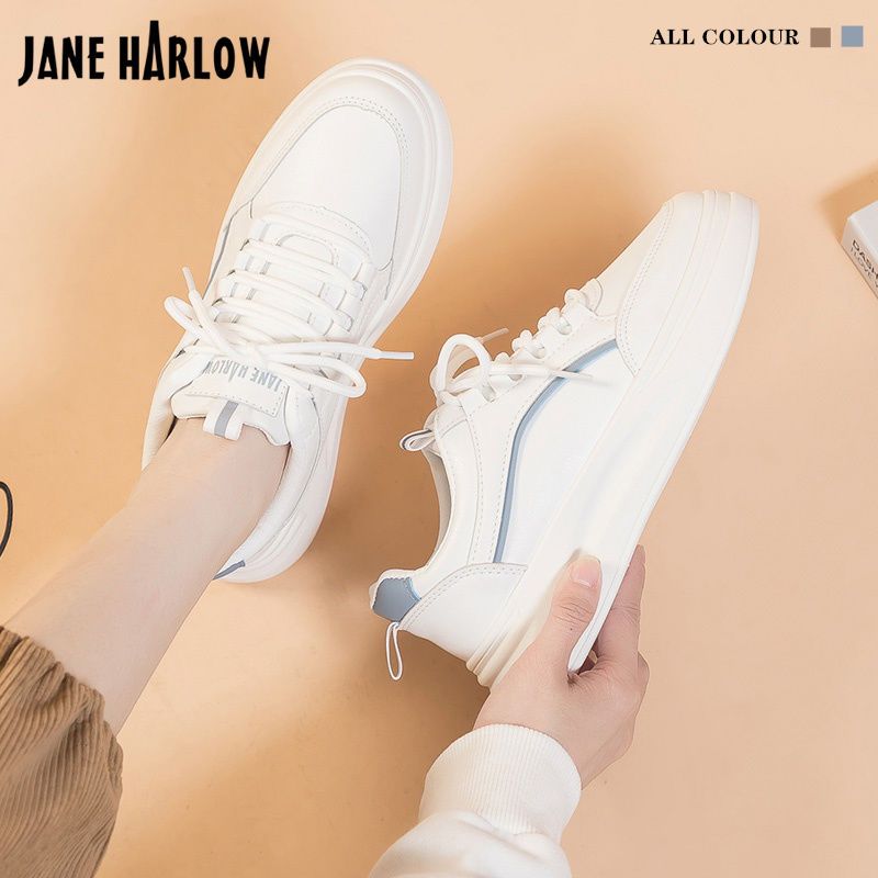 JANEHARLOW小白鞋子女ins增高新款韩版百搭厚底休闲运动鞋潮