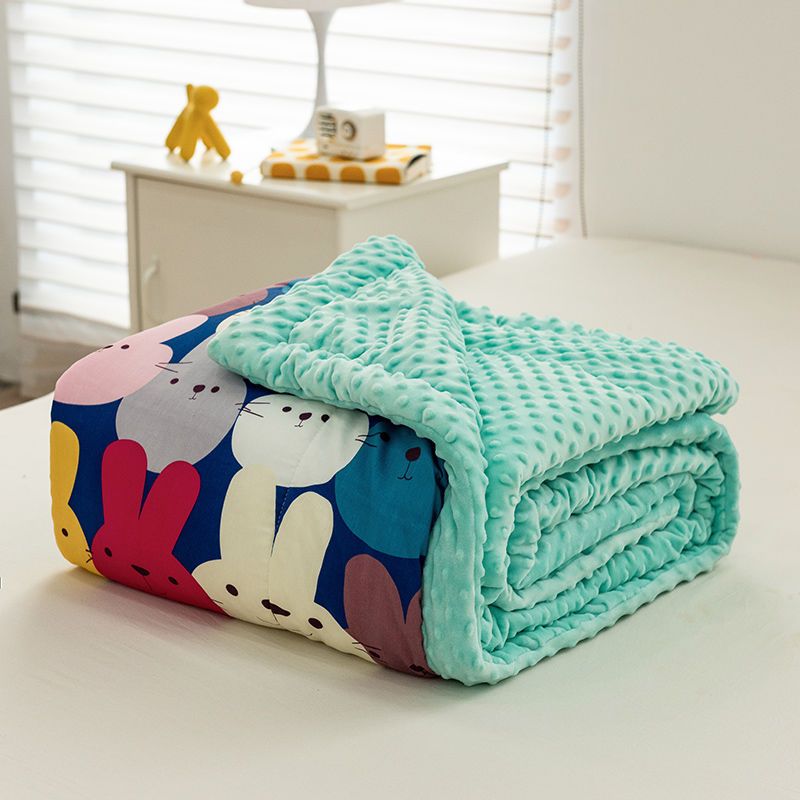 Spring and autumn Doudou Plush blanket children's blanket office nap blanket dormitory double cotton quilt winter quilt thickened
