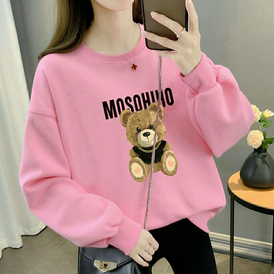 Ultra-hot thin sweater female student top Korean version loose all-match spring and autumn new women's capless round neck long-sleeved tide