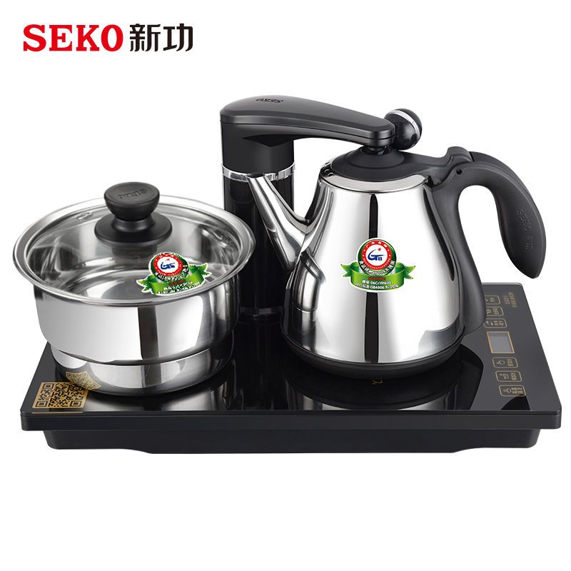 新功/seko f102烧水壶全自动上水家用煮茶泡茶电热水壶茶具套装