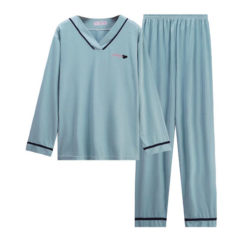 105828-睡衣女秋冬女士长袖家居服春季可外穿韩版甜美薄款月子家居服套装-详情图