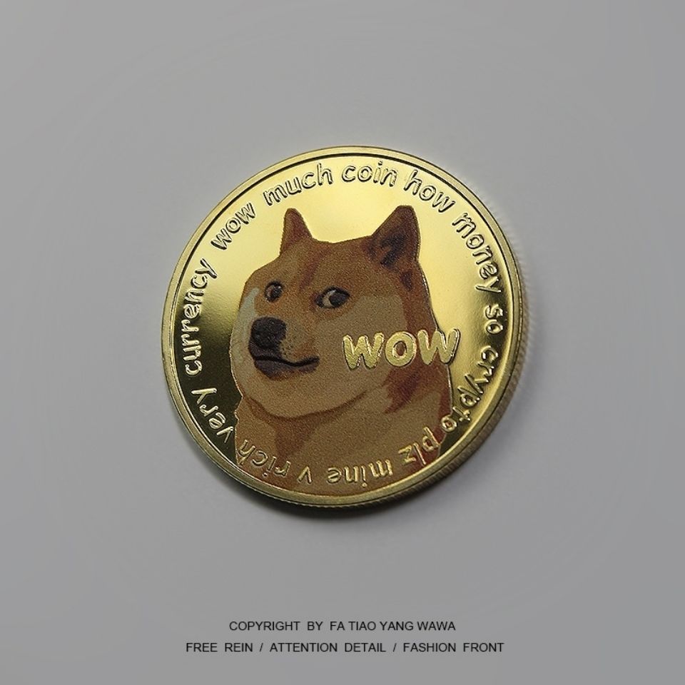 狗狗币硬币收藏立体浮雕纪念币幸运币虚拟币金属工艺品礼物纪念章