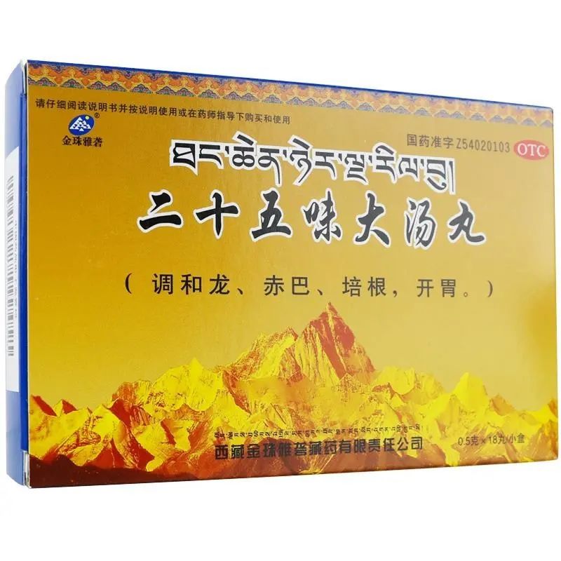 金珠雅砻 二十五味大汤丸 18丸