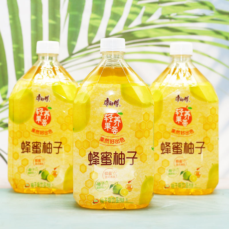 康师傅蜂蜜柚子茶饮品饮料1l*12瓶箱装大瓶装饮料整箱批发特价