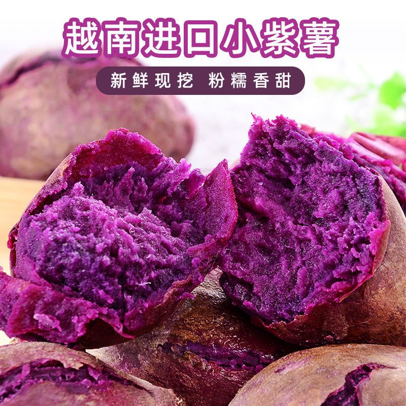 【大促销】越南紫薯新鲜小紫薯10斤/1斤粉糯香甜现挖红薯珍珠紫番