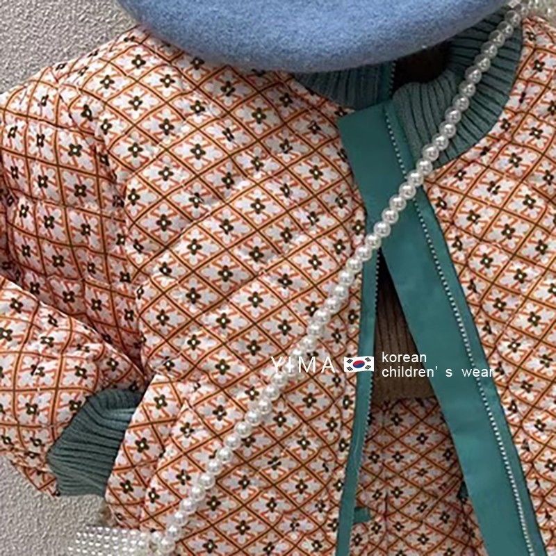 125806-韩国童装女童外套裙子套装冬季款洋气时髦儿童加厚夹棉宝宝两件套-详情图