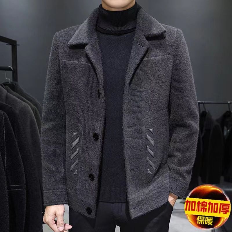 毛呢大衣男士秋冬款2021新款韩版加厚短款呢子外套男装冬季夹克潮