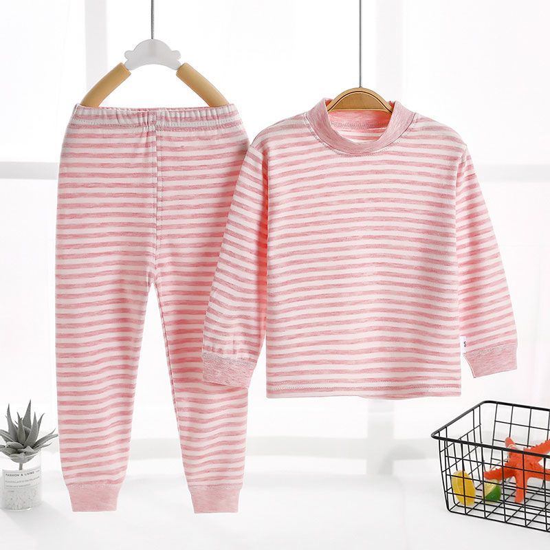 1-11 years old children's autumn clothes and long johns suit boys and girls pure cotton thermal underwear middle and big children's home clothes cotton pajamas
