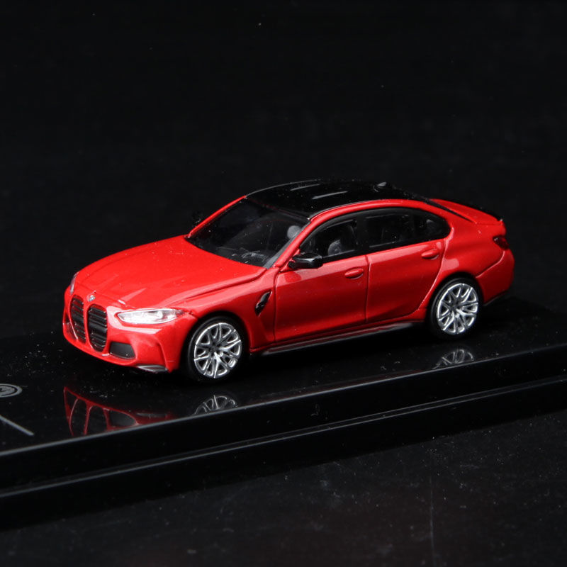 para64 1/64 宝马 bmw m3 g80 toronto red 合金汽车模型 红色