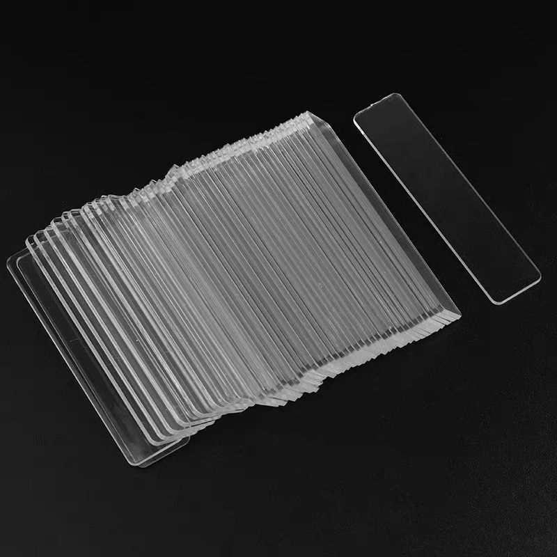 50条美甲亚克力展示条款式作品指甲打板甲片透明样板超粘双面胶带