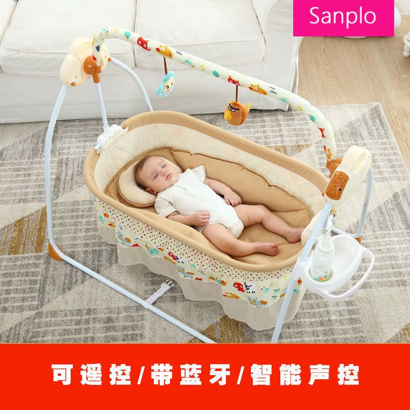 婴儿电动智能摇篮床刚出生宝宝摇摇床可折叠多功能0-3岁新生儿