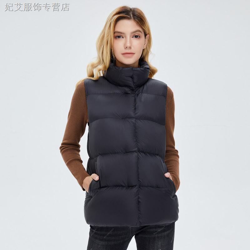 2020新款轻薄羽绒服女短款羽绒马甲坎肩立领90白鸭绒外套