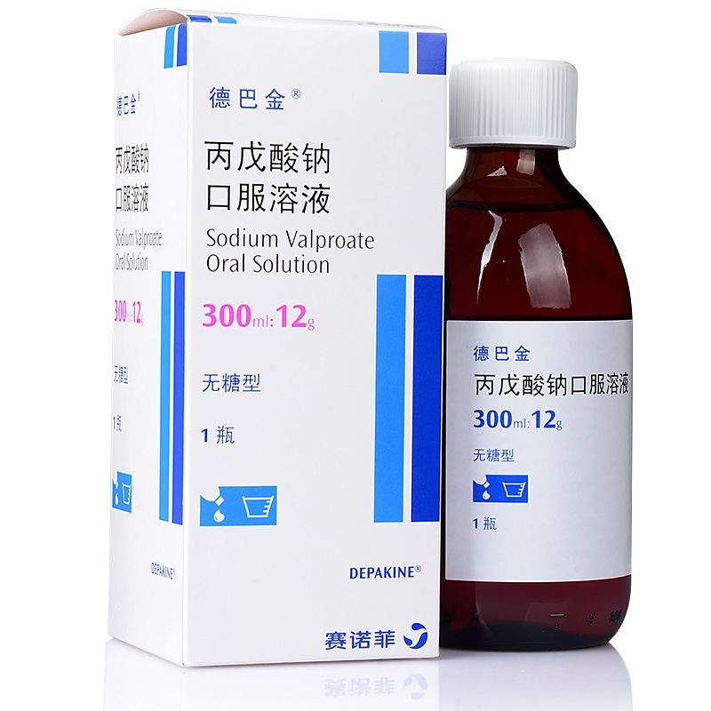 德巴金 丙戊酸钠口服溶液 300ml:12g*1瓶/盒 面性癫痫药口服液德巴金