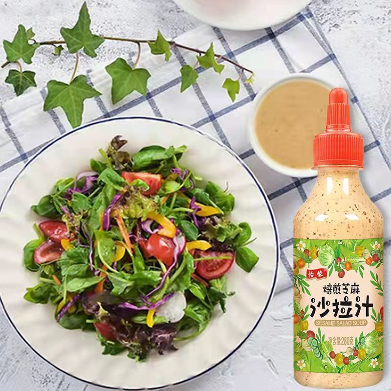 沙拉酱焙煎芝麻口味家用水果蔬菜日式蘸酱拌菜汁轻食拌面酱专用酱
