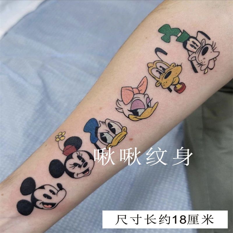 迪士尼 米奇 米妮 唐老鸭 高飞狗儿童纹身贴纸小清新可爱卡通刺青