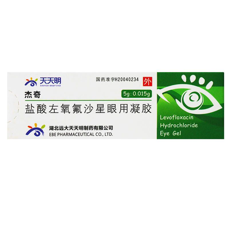 天天明 杰奇 盐酸左氧氟沙星眼用凝胶 5g:0.