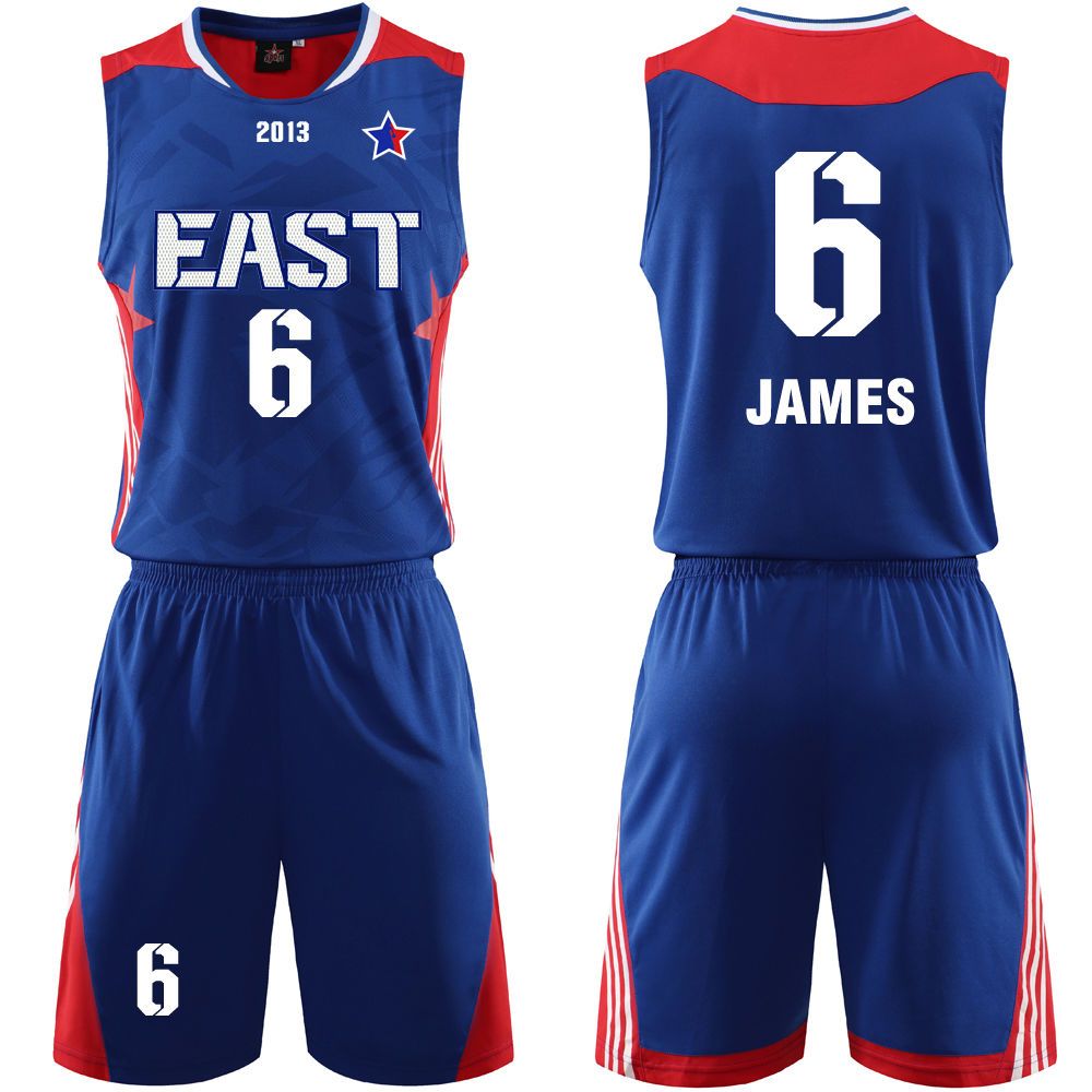 新款经典全明星篮球服篮球衣 比赛训练运动队服6号詹姆斯定制印刷