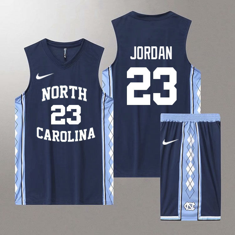 ncaa北卡大学球衣23号篮球服套装美式科比24训练队服男女定制印字