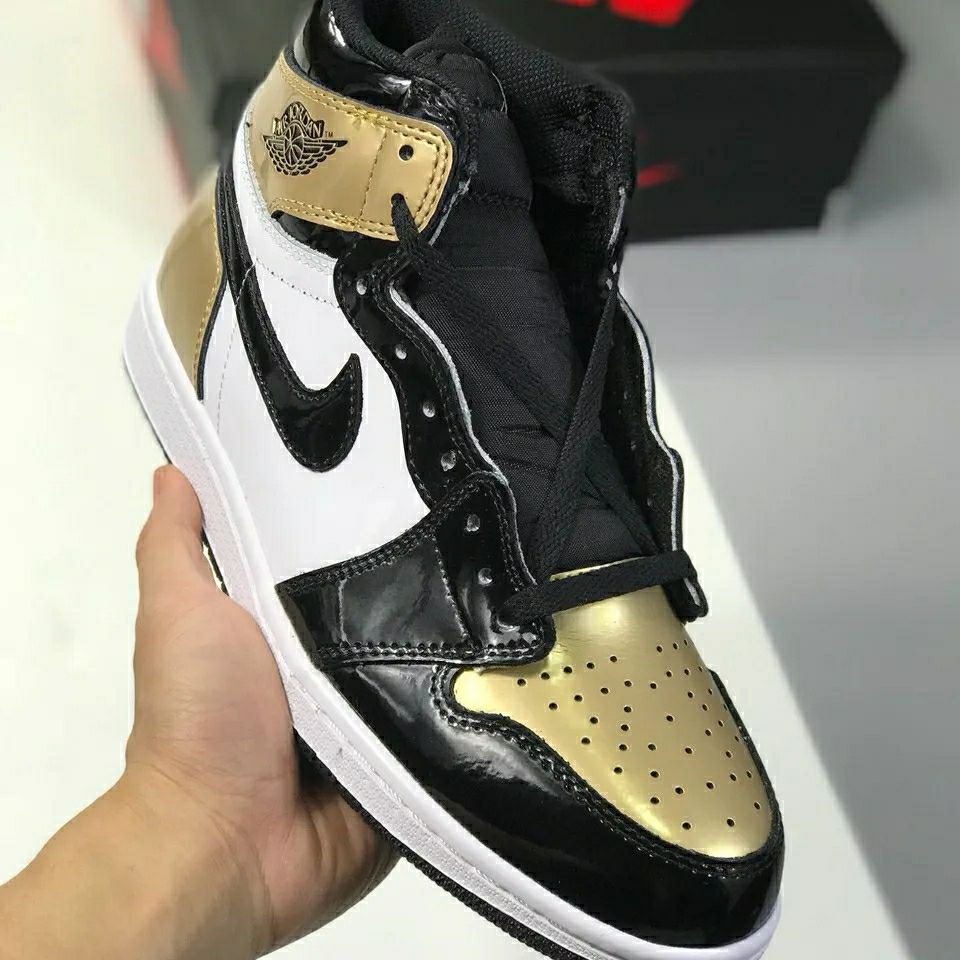 纯元 air 1 top3  gold toe aj1黑金鸳鸯  黑金脚趾 861428-001