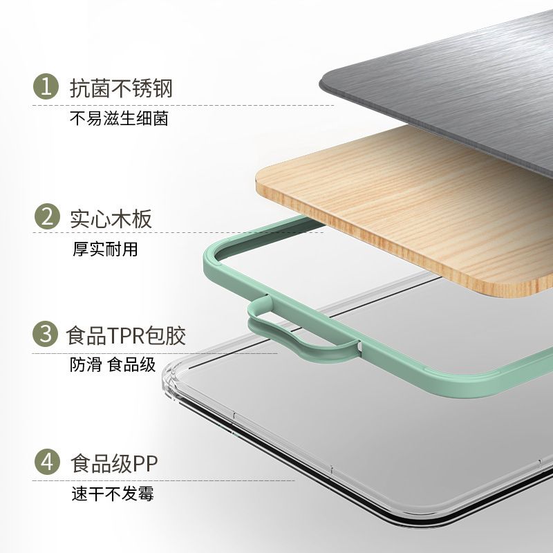 德国304不锈钢切菜板家用抗菌防霉双面砧板和面粘板塑料案板占板