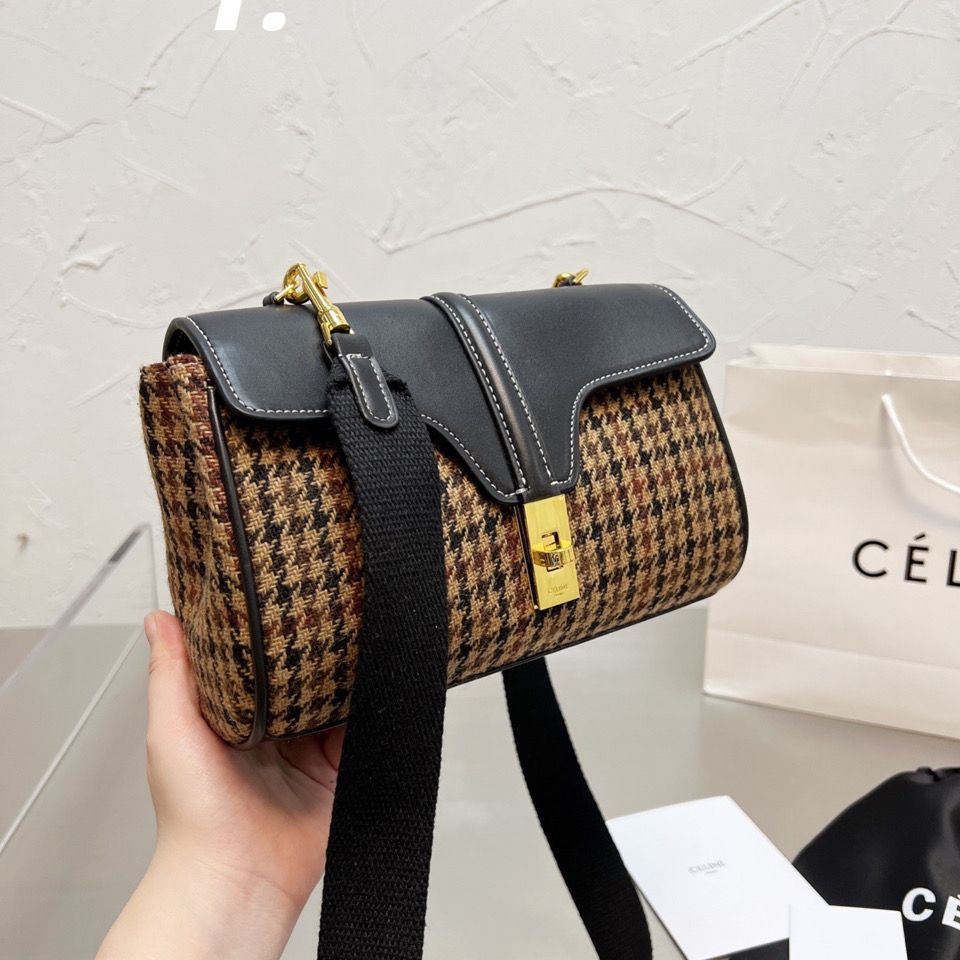 celine 赛琳 千鸟格布 soft16 水桶包