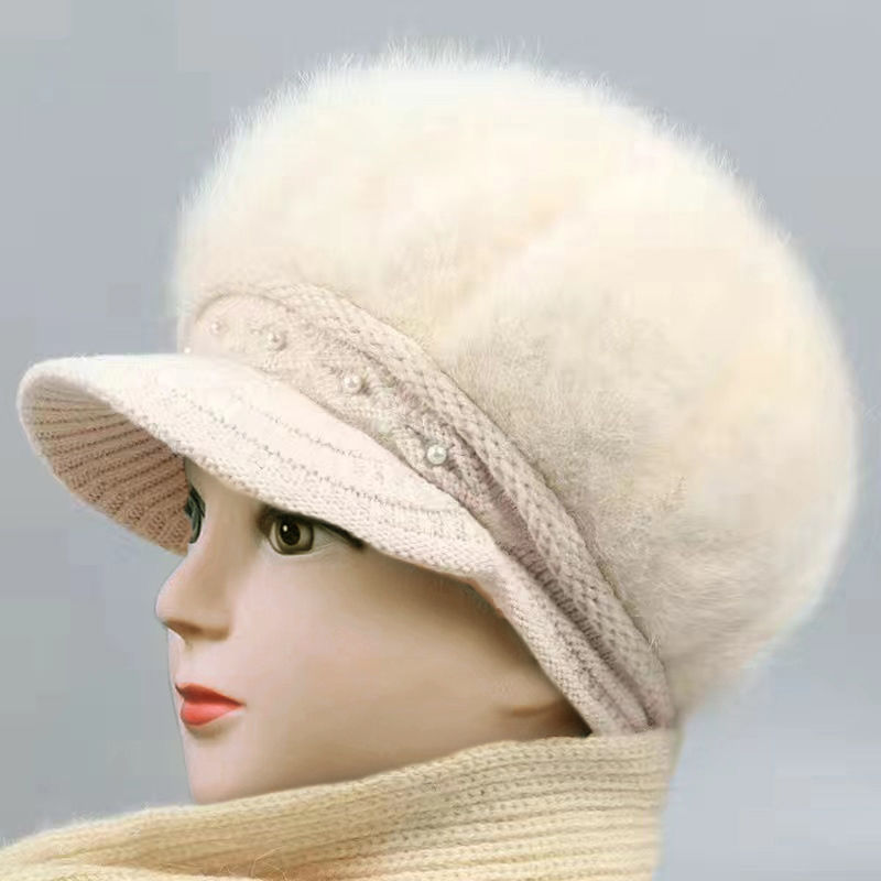 加绒帽女士帽子女新款百搭圆脸大脸显瘦冬天季洋气鸭舌帽老年人