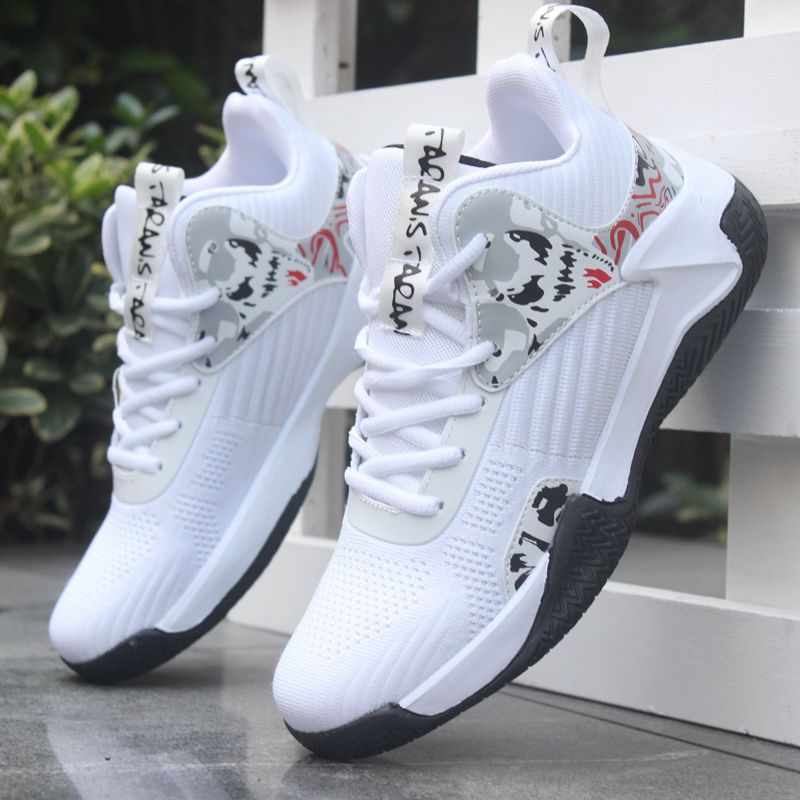 Professional basketball shoes men's spring and autumn new high-top sports shoes breathable deodorant combat shoes wear-resistant shock-absorbing elastic shoes