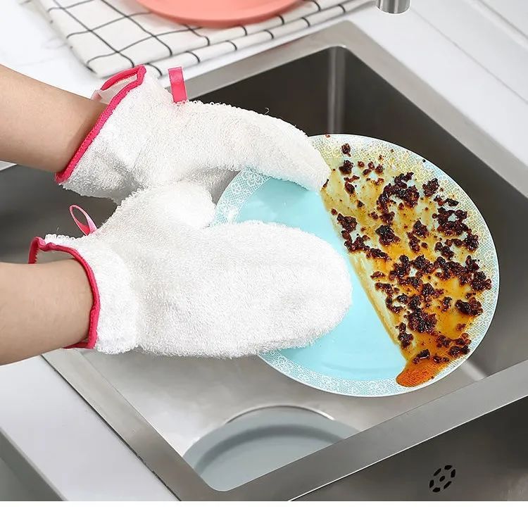 加长升级款洗碗神器手套厨房家务擦桌多功能洗碗抹布不沾油不掉毛