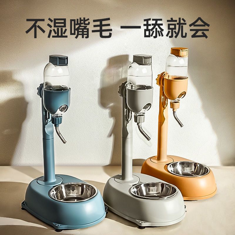 狗狗喝水器不湿嘴饮水机自动挂式小狗喂食碗立式水壶猫咪宠物用品