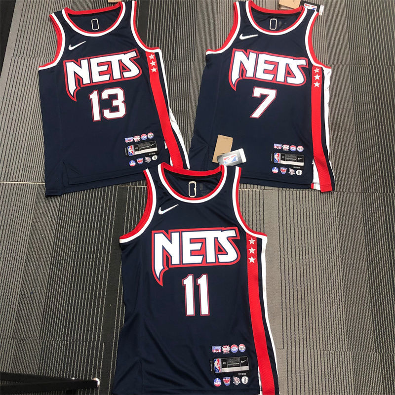 75周年篮网队城市版11号欧文13号哈登7号杜兰特篮球服运动nba球衣