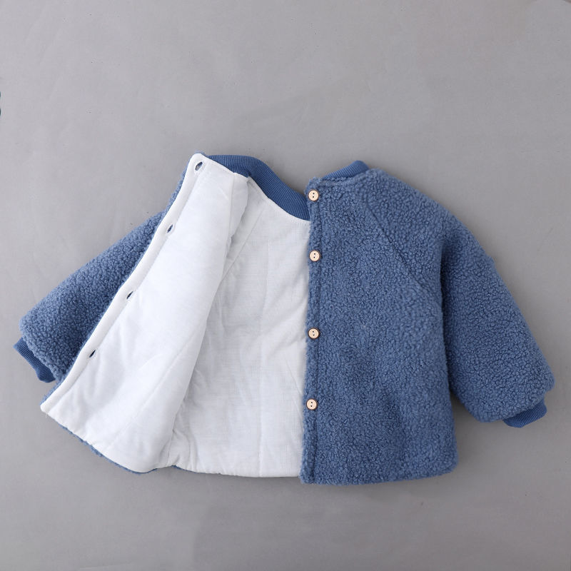Baby cotton blouse infants and young children thickened quilted anti-dressing children's autumn and winter latest style quilted jacket kid blouse