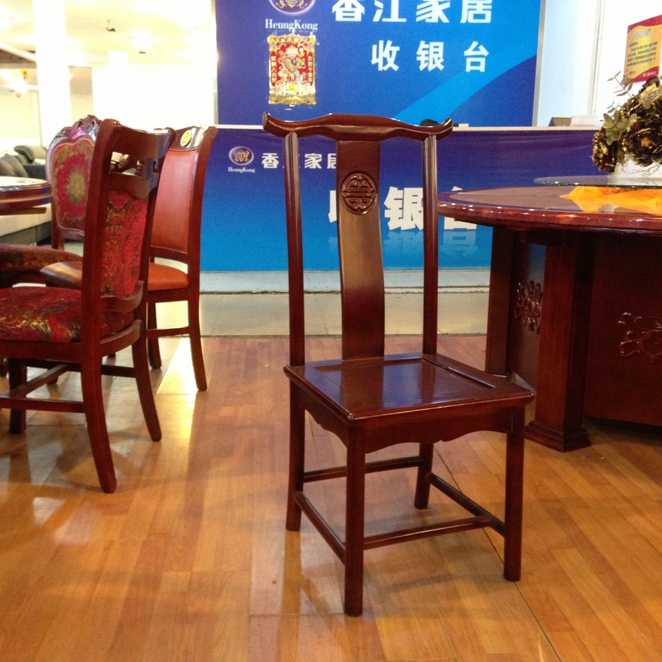 中式餐桌椅酒店实木圆形餐桌椅子仿古椅厂家直销大量批发(包邮)